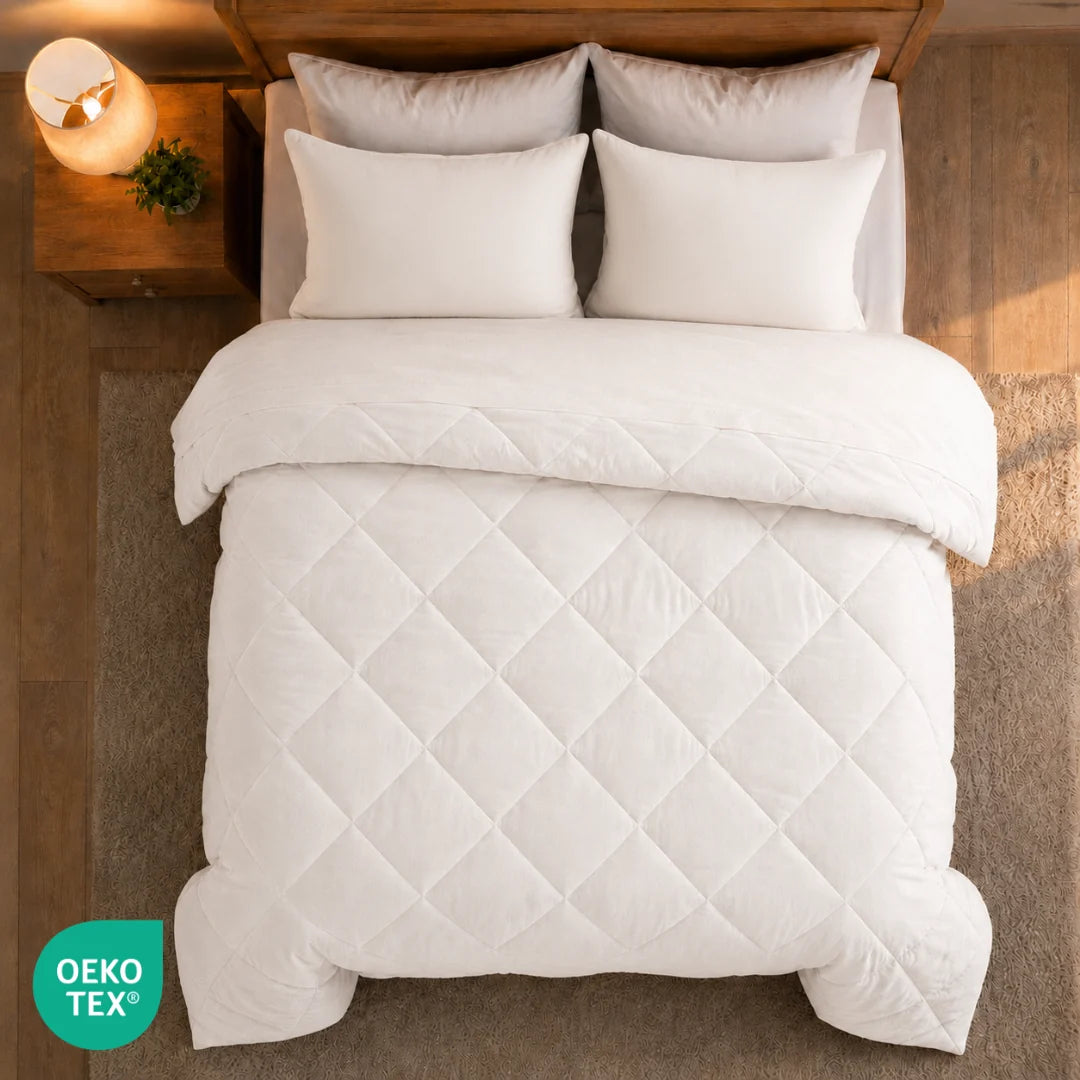 NinetySleep™ Couette — La couette 2-en-1 toutes saisons qui élimine le besoin d'une housse de couette