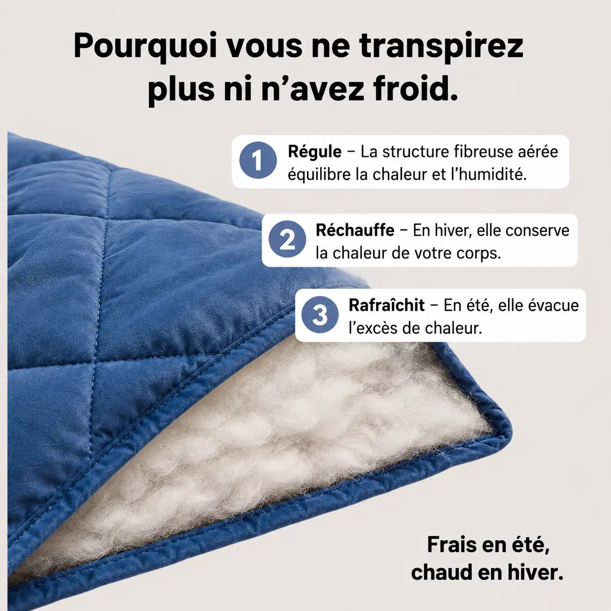 NinetySleep™ Couette — La couette 2-en-1 toutes saisons qui élimine le besoin d'une housse de couette