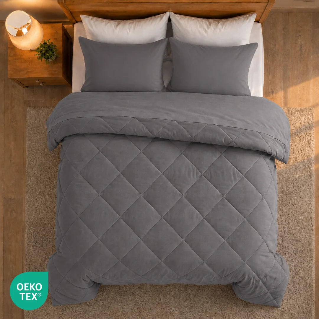 NinetySleep™ Couette — La couette 2-en-1 toutes saisons qui élimine le besoin d'une housse de couette