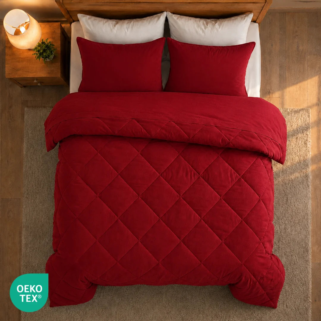 NinetySleep™ Couette — La couette 2-en-1 toutes saisons qui élimine le besoin d'une housse de couette