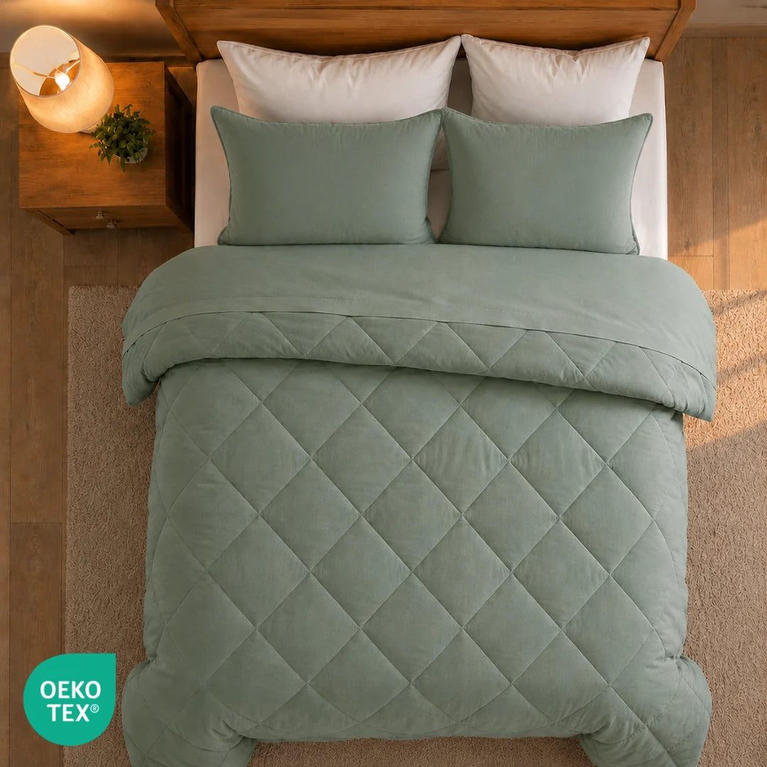 NinetySleep™ Couette — La couette 2-en-1 toutes saisons qui élimine le besoin d'une housse de couette